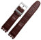 CAWEUER Kompatibel mit SWATCH YCS YAS YGS IRONY Serie Weiches Rindsleder-Armband 17 mm 19 mm Herren-Damen-Armband Blau Schwarz Braun Uhrenarmband mit Werkzeug(07 Brown,19mm)