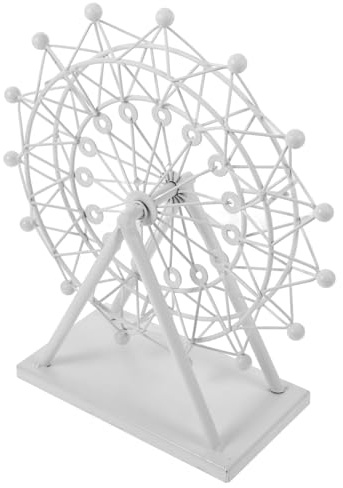 FUNOMOCYA Vintage Metall-Miniatur Riesenrad Dekoration Für Schreibtisch Wohnzimmer Büro Kreatives Eisenkunstwerk Als Stilvolles Tisch-deko-Ornament Geschenkidee Für Freunde Und Besondere