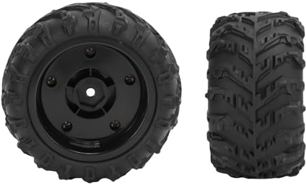 Generic 2pcs 1 16 RC -Autorreifen, 85 Mm Gummi Alle Terrain -Reifen Ersatzset für HBX MJX Scy RC Truck