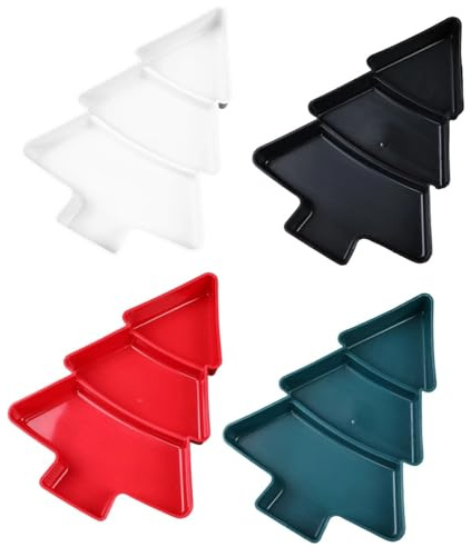 Hemasa Christmas Tree Fruit Plate Merry Christmas Party Decorations For Home 2025 Navidad Noel Natal Xmas Gifts (Green)