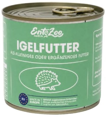 Premium Igelfutter 6x200g Alleinfuttermittel mit Insekten (Hermetia) – Artgerechtes Feuchtfutter für Igel, entwickelt mit Netzwerk Igelfreunde e.V. – Ohne Konservierungsstoffe, Made in Germany