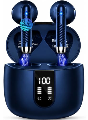 Drsaec Bluetooth 5.4 Kopfhörer, 6D Tiefer Bass In Ear Kopfhörer Kabellos Bluetooth 2026 Neu Kabellose Kopfhörer mit 4 ENC Mic, 56 Std Noise Cancelling Ear Buds, USB-C, IP7 Wasserdicht Sport Ohrhörer