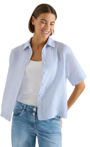 Cecil Damen Kurzarm Bluse aus reinem Leinen
