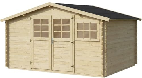 Abri de Jardin en Bois Clairval - 416 x 301 x 218 cm - 12.53 m² - 28 mm