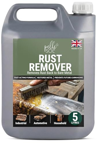 Pelle & Sol Rust Remover Solution Ready to Use – Heavy Duty Rust Remover for Metal, Iron, Steel, Aluminium & Chrome – Water Soluble Rust Treatment for Indoor & Outdoor Use
