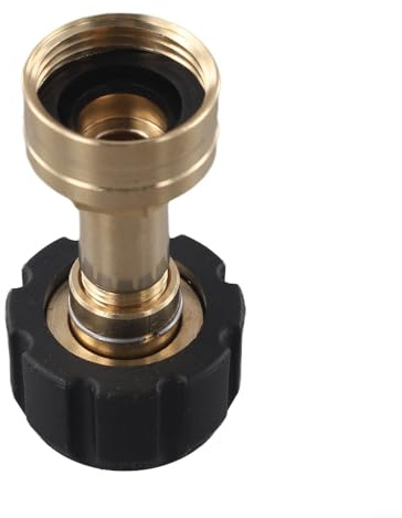 Hochdruckreiniger-Adapter für Gartenschlauch M22 auf 14 mm, Schnellverbinder, weiblich, kompatibel mit 34 männlichen Schlauchen, Messing- und Kunststoffkonstruktion