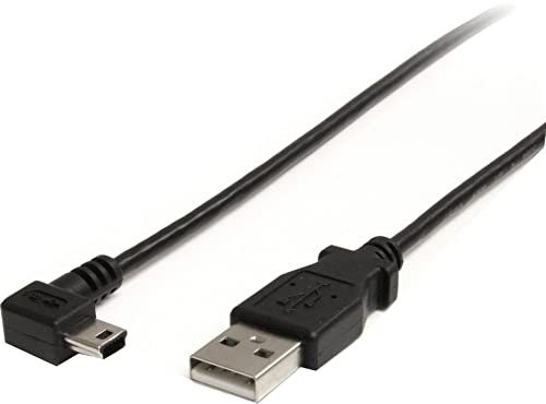 StarTech.com Câble USB 2.0 A vers Mini B coudé à angle droit de 91 cm - Cordon USB A vers Mini B - M/M (USB2HABM3RA)