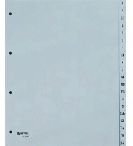 Hetzel Register A4+ A-Z PP grau