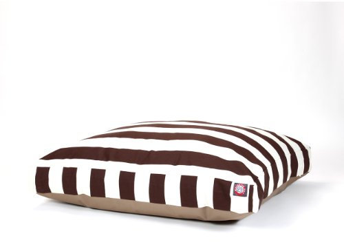 Majestic Pet Schokolade Vertikale Streifen Rechteck Pet Bett, Medium