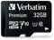 Verbatim Premium Micro SDHC Speicherkarte mit Adapter, 32 GB, Datenspeicher für Foto- und Video-Aufnahmen, Micro SD Karte in schwarz, ideal für Handy, Kamera oder Tablet