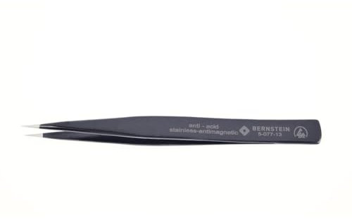 Bernstein Werkzeug SMD-Pinzette breit, verjüngend, spitz mit ESD-Beschichtung, 127 mm, 5-077-13