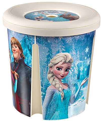 Curver 222353 - Caja para Juguetes (Polipropileno, 39,29 x 39,29 x 40,1 cm), diseño de Frozen de Disney, Color Marfil