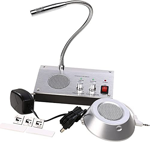 UHPPOTE Système de Haut-Parleur interphone bidirectionnel Anti-interférence sans Bruit pour Banque, Bureau, Station de Magasin, fenêtre, Microphone, Sortie Audio, interphone, système de Haut-Parleur