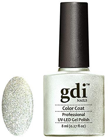 GDI Nails - R20 Stardust Glory - Clear Base Covered With Sparkling Silver Glitters - UV LED Soak Off Gel Nail Polish Varnish - Shimmer Glitter Range - 8ml - ***REQUIRE UV/LED LAMP TO CURE DRY GEL POLISH***