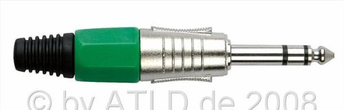 DAP Klinkenstecker 6.3mm Stereo Nickel/grün