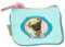 Doggy Love Portemonnaie Geldbeutel - Börse Türkis Mops Design Nr 5885