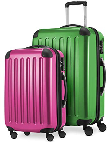HAUPTSTADTKOFFER - Alex - 2er Kofferset Hartschale glänzend, mittelgrosser Koffer 65 cm + Handgepäck 55 cm, 74 + 42 Liter, TSA