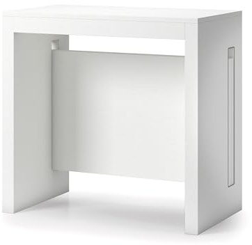 Modernes 4 in 1 ausziehbar Esstisch 100% Made in Italy Multifunktions-Konsole ausziehbar Tische modernes Weiß