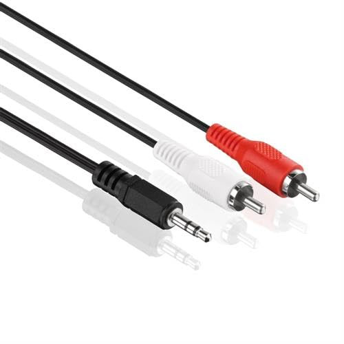 PerfectHD Câble jack RCA 15 m | Câble audio stéréo | Câble Y | 2 fiches RCA vers fiche jack 3,5 mm | Câble de raccordement RCA