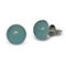 Amazonit Ohrstecker, natürlich, flache Rund, 8mm, 925 Silber