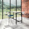 Stehtisch NOVA 160 x 70 cm groß Hochtisch Bartisch Tresentisch Theke, Gestellfarbe:Schwarz