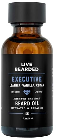 Live Bearded® Beard Oil, Executive, Cedar, Vanilla, 1 fl oz