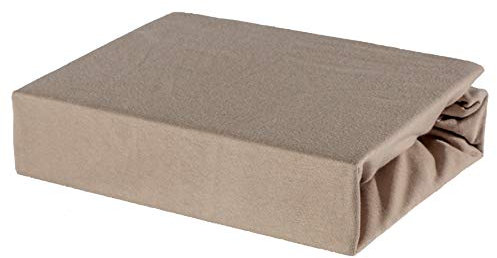 Soft Dream Spannbettlaken 80x160 cm Cappuccino - 100% gekämmte Baumwolle Jersey - Premium Qualität - Spannbetttuch für Kinderbett Juniorbett - OekoTex Zertifiziert - Made in EU - 80x160cm Cappuccino