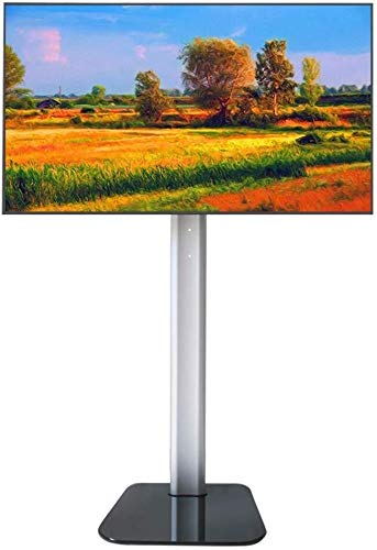 DYB TV Ständer Standfüße Cantilever TV-Ständer, 37-60 Flat Curved TV Montagewinkel, Neigung einstellbar TV-Ständer mit gehärtetem Glas Basis