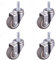 Caster Räder Mute Swivel Rotierende Gummirollen Mini Rollen Möbelrollen Enkrollen Mit Möbelrollen M6 Schwerlastrollen Rollen für Palettenmöbel Klein Rollen für Möbel M6x15mm mit Gewinde 25mm 4 Stück