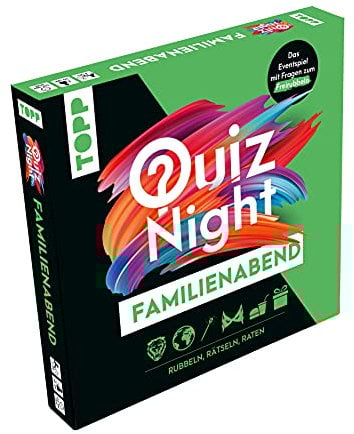 TOPP Quiznight: Familienabend - RUBBELN, RÄTSELN, RATEN: Quiz-Spiel für die ganze Familie - ab 10 Jahren - für 2-20 Spieler