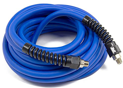 10m Air Hose Rubber Line 1/4 BSP Wolf Super Flexi 10mm Bore MWP 10BAR 300psi Air Compressor Hose with Swivel Connectors