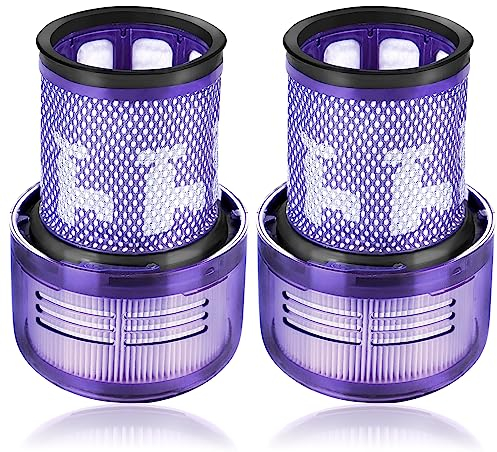 2 x HEPA Ersatzfilter für Dyson V12 Detect Slim Staubsauger für Dyson V12 Slim Absolute Extra/Total Clean/Fluffy Zubehör Hinterer Filter Ersatzteil 971517-01