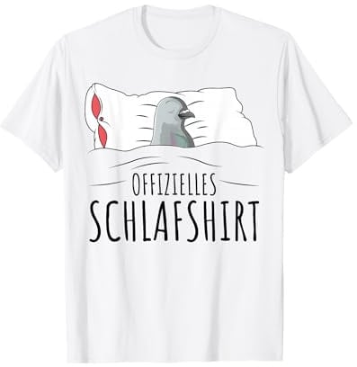 Taubenzüchter & Tauben Flüsterer Geschenkidee Offizielles Schlafshirt Taube Taubenzüchter T-Shirt Weiß Cartoon Männer Klein EU S Classic Casual, humorvolles Schlafshirt mit Tauben-Motiv