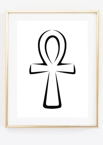 Din A4 Kunstdruck ohne Rahmen - Ankh - Ägyptisches Kreuz - Lebensschlüssel Ägypten Deko Druck Poster Bild