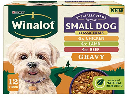 Winalot Small Dog Wet Dog Food Pouches Mixed in Gravy 12x100g, Pack of 4
