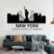New York City Skyline Wandtattoo Vinyl Aufkleber City NY Wandtattoos Vinyl Aufkleber Wohnkultur Wohnzimmer Büro Schlafzimmer 67cm x 42cm