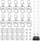 CHRI D Ring 25mm Karabinerhaken für Taschen 40STK- D Ringe Makramee Schlüsselanhänger Karabiner Taschenzubehör zum Nähen für Rucksack Diy Zubehör - Schlüsselband - Hundeleine