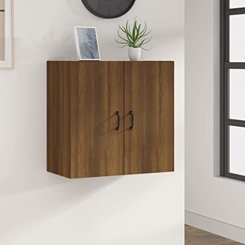 DCRAF Farbe: Hängeschrank Eiche braun 60x31x60 cm Echtholz
