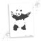 LaserCad Schablonen BANKSY Streetart (B026, Panda, DIN A2) Stencil für Graffiti, Airbrush, Kunst, Deko, zum Malen