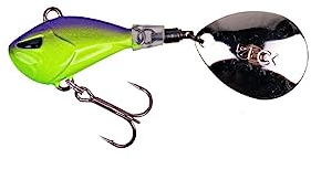 ZECK - Jig Spinner, Spin-Jig, Bleikopfspinner, Kunstköder, Angelköder - Rogue Runner | 10 g - Purple Chartreuse