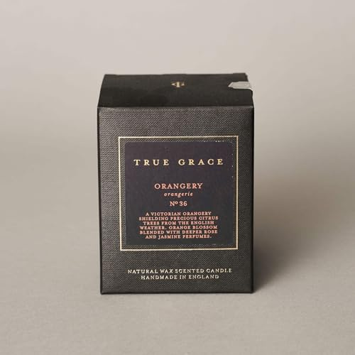 True Grace Orangery Classic Candle-Floral Luxury Scent, Natural Wax, 40hr Burn (190g)