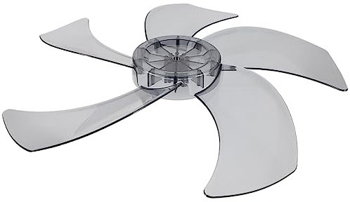 Angoily Lüfterflügel 16 Zoll Lüfterflügel Haushaltsventilatorflügel Kunststoff Fünf Blätter Mit Mutternabdeckung