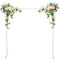 Begoniape 2×2m Weiß Hochzeitsbogen, Metall Rechteckig Ballonbogen, 22.05lbs Tragfähigkeit Garten Galvanisiertes Eisenrohr Blumenständer für Hochzeiten, Gartendekoration, Partys, Feste