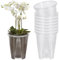 Mineup 8Pcs Orchideentopf Transparent, 10CM Kunststoff Orchideen Pflanztöpfe, Klare Orchideentöpfe mit Drainagelöchern, Transparente Kunststoff-Orchideentöpfe, Transparenter Orchideentopf