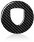 VECES Auto Lenkradabdeckung Trim Fit for Porsche 911 Panamera Cayenne Macan 718 Boxster Taycan Carbon Emblem Aufkleber Rot Lenkradabdeckungen (Color : Black)