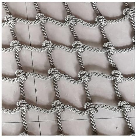 CALFEE Children's Polyamide Climbing Net, 1X1m/3.3X3.3ft, 8mm Rope, 6cm Mesh, Suitable for Kids Training Equipment, Balconies, Stairs, Kindergartens