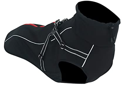 Supvox Wasserdichter Hundemantel Für Große Hunde Warmes Winteroutfit Schwarz Mit Reflektierenden Elementen Und Verstellbarem Für Kalte Tage Und Bei Nacht