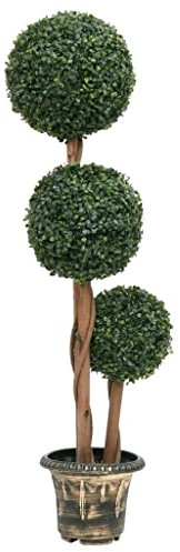 Kangmusi Künstlicher Buchsbaum mit Topf Kugelform Grün 119 cm, Grün 336514