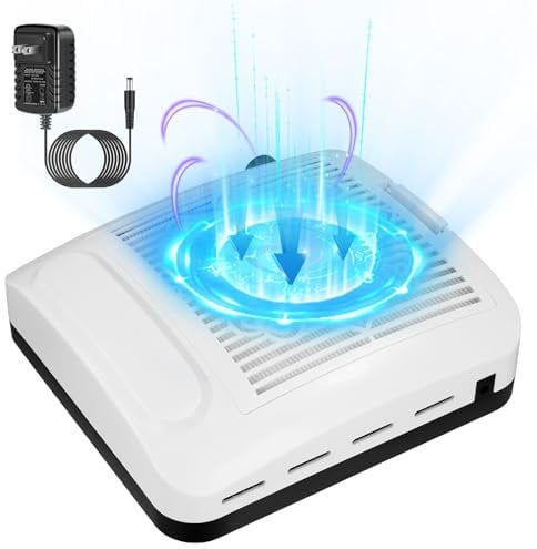 100W Profi Nagelstaubsauger, Elektrischer Staubsauger mit Filter, Einstellbarer Staubabsaugung für Nägel, Desktop Nagelstaubsammler, Nageltisch mit Absaugung für Nageldesign Maniküre und Pediküre