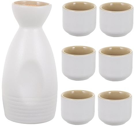 Amosfun Copas De Vino De Antigua De Tazas De Sake De para Servir Sake Eventos Tradicionales Incluye Olla y Taza para Coleccionistas